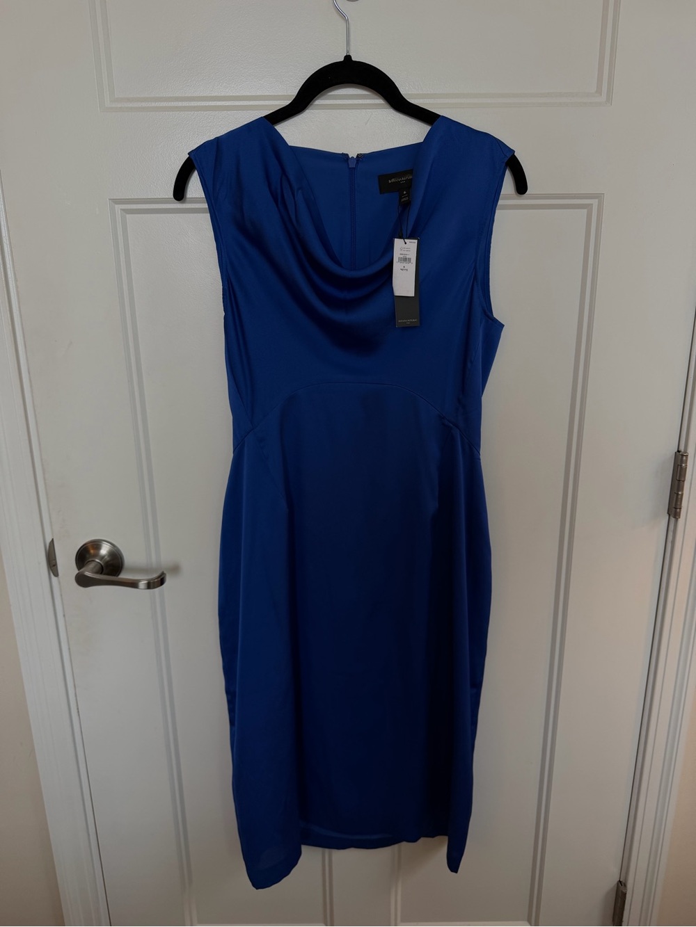 Banana Republic Cowl-Neck Midi Dress in Blue